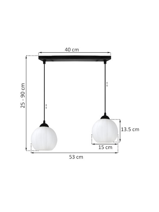 Light Home Κρεμαστό Φωτιστικό Μαύρο με Ντουί E27