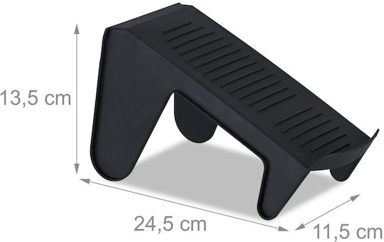 Relaxdays Husă Din Plastic Pentru Depozitarea Pantofilor Neagră 13.5x11.5x24.5cm 12 Bucăți