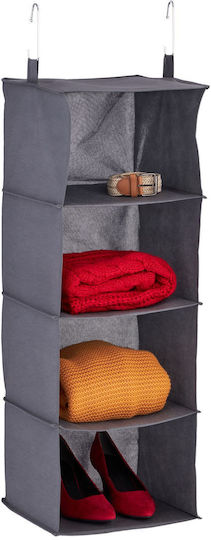 Relaxdays Raft Textil Atârnător Pentru Haine Gri 97x30x30cm