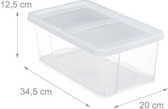Relaxdays Casetă Din Plastic Pentru Depozitare Haine Albă 12.5x34.5x20cm 12 Bucăți
