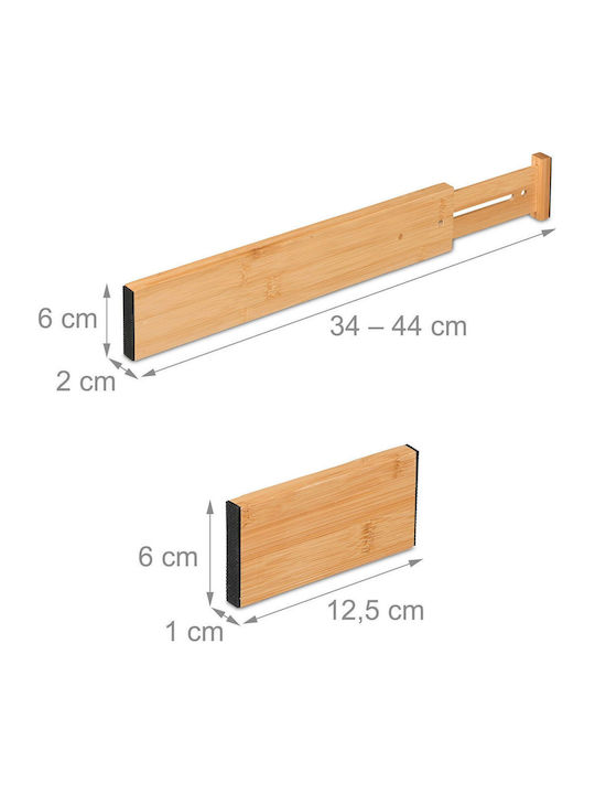 Relaxdays Brown Drawer Cutlery Tray