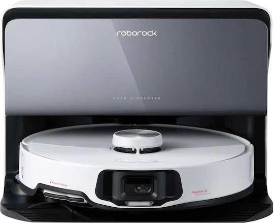 Roborock S8 MaxV Ultra with Refill & Drainage System Σκούπα Ρομπότ με Χαρτογράφηση Laser & Απορρόφηση 10000Pa Λευκή