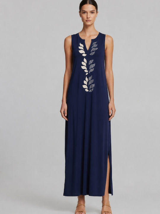 Summer Maxi Dress for Wedding / Christening Navy Blue