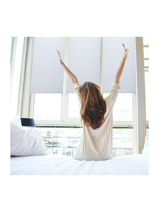Relaxdays Rolete Geam Semi-Blackout Alb Lățime 80xÎnălțime 130 cm 10021308_742