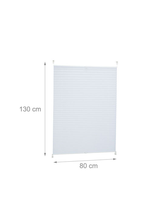 Relaxdays Rolete Geam Semi-Blackout Alb Lățime 80xÎnălțime 130 cm 10021308_742