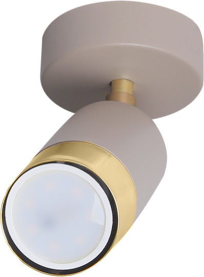 Light Home Spot With GU10 Lamp Adapter In Gold Colour