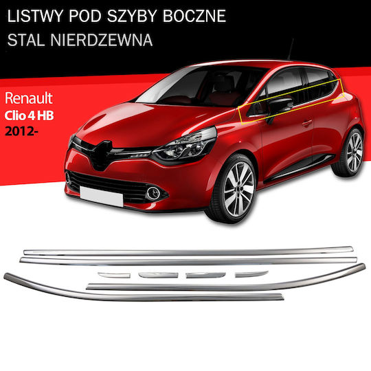 Benzile Laterale Geam Oțel Inoxidabil Crom Renault Clio 4 Hb 2012