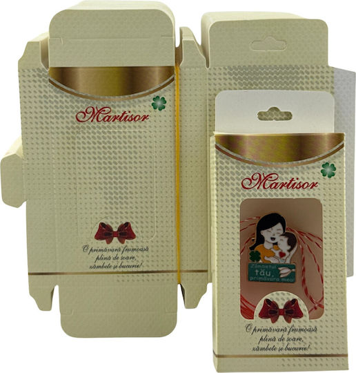 Set 200 Cutii De Ambalare Din Carton Martisor Fundă Model Galben