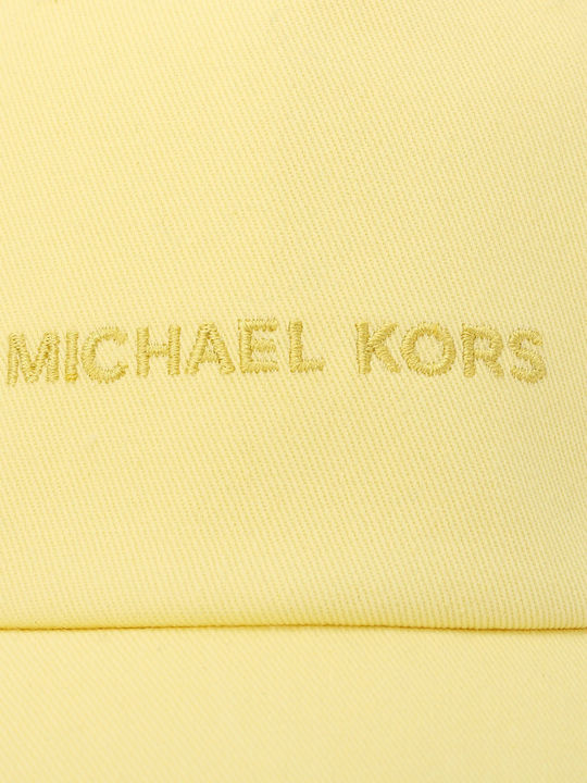 Michael Kors Logo Baumwolle Baseballkappe Zitronengelb