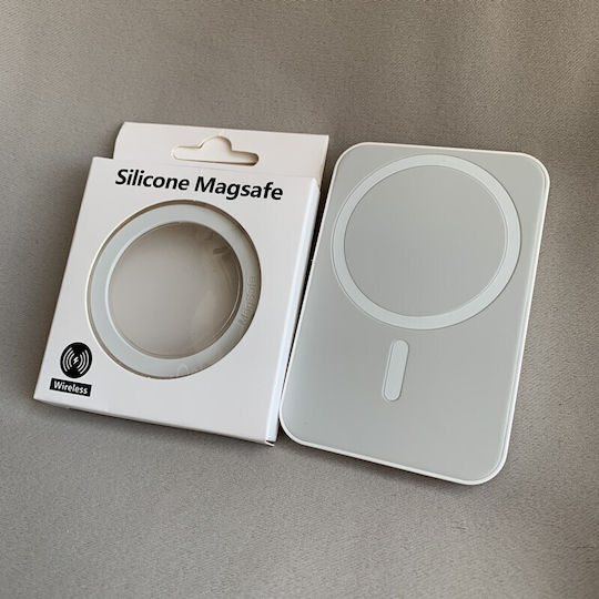 Magsafe Magnetischer Silikonring Apple iPhone Serie 12 13 14 Weiß