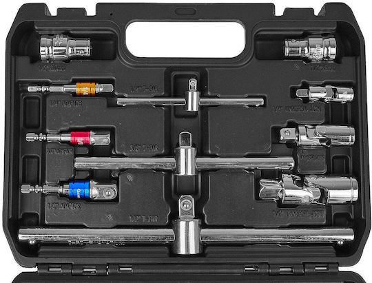 Geko Cheie Cu Clichet Cu Tubulare 1/4" & 3/8" & 1/2" 25 Bucăți