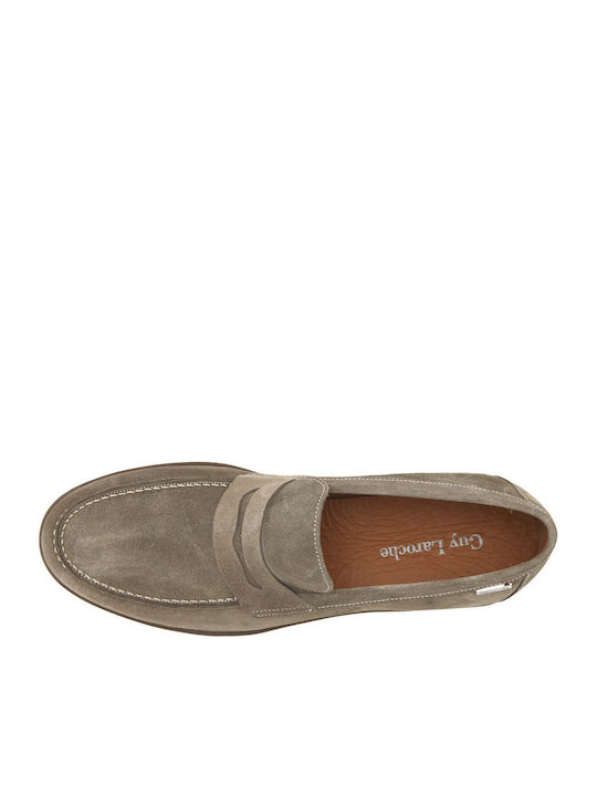 Suede Ανδρικά Loafers σε Καφέ Χρώμα