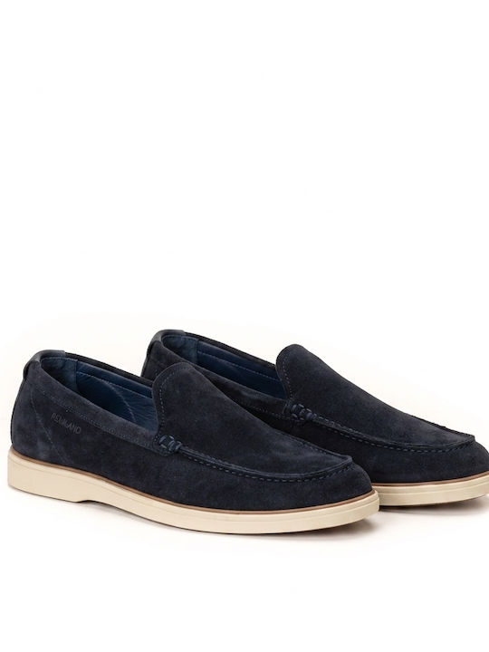 Suede Ανδρικά Loafers σε Μπλε Χρώμα