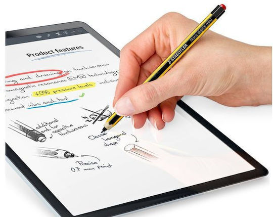 Staedtler Noris Ψηφιακή Γραφίδα Αφής με Palm Rejection σε Κίτρινο χρώμα