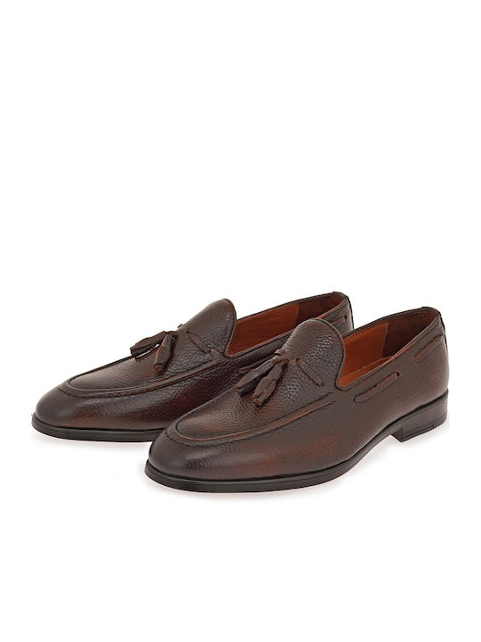 Leather Men's Loafers in Brown Colour