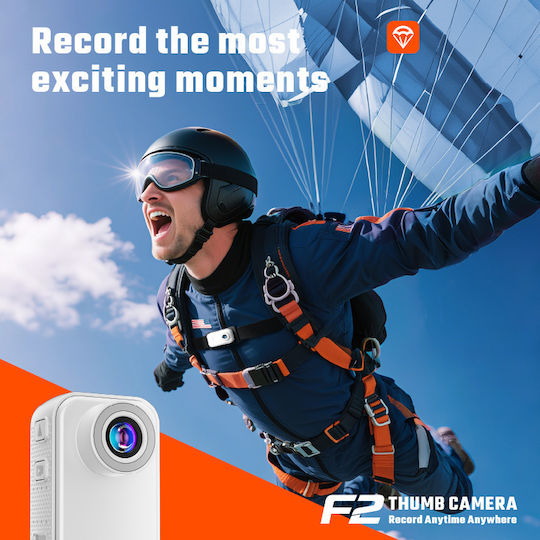 Mini FDF2 128GB Action Camera Full HD (1080p) με Οθόνη Μαύρη