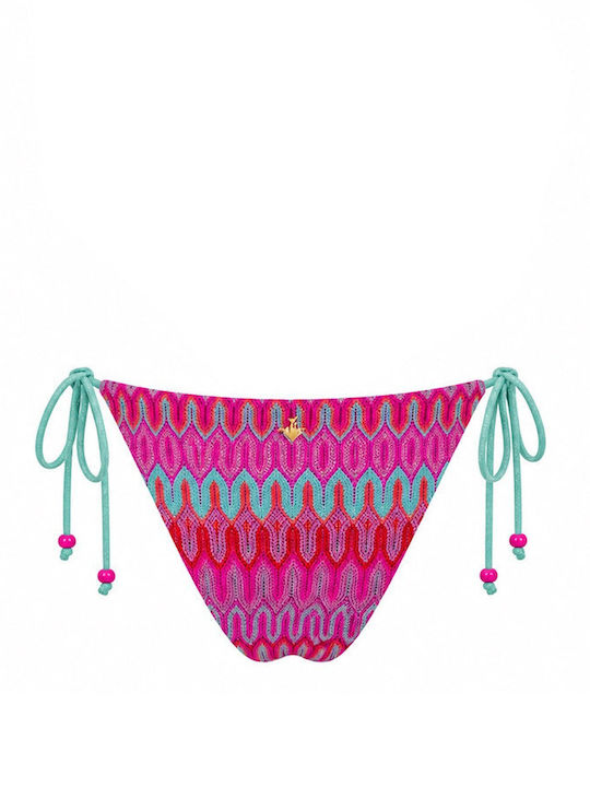Bikini Slip με Κορδονάκια Πορτοκαλί