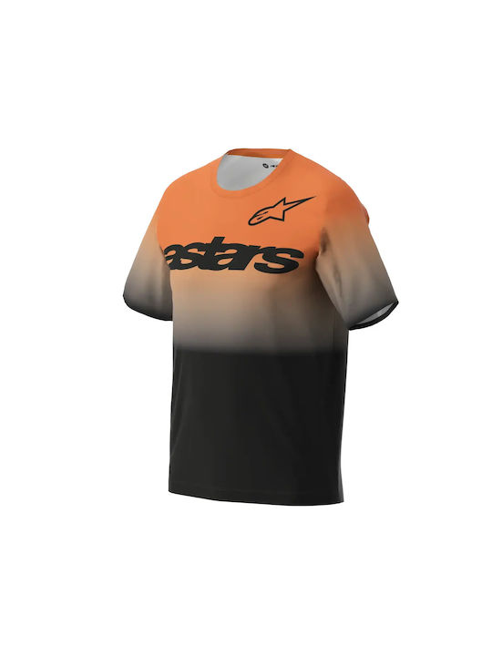 Herren Kurze Ärmel Fahrradtrikot Mountain Bike Orange
