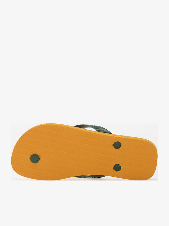 Brasil Logo Men's Flip Flops Yellow