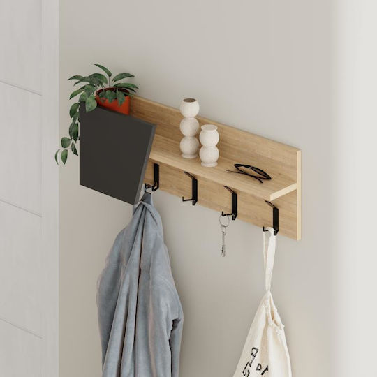 Shally Dogan Wall Hanger 8 Hooks Gray