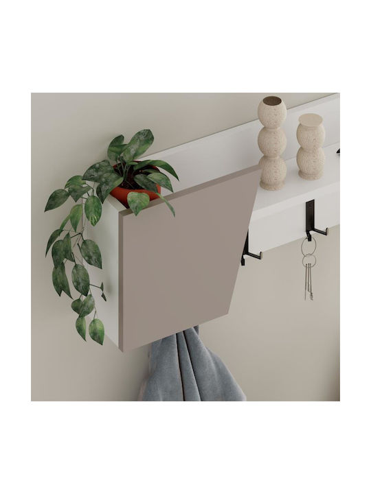 Shally Dogan Wall Hanger 8 Hooks White