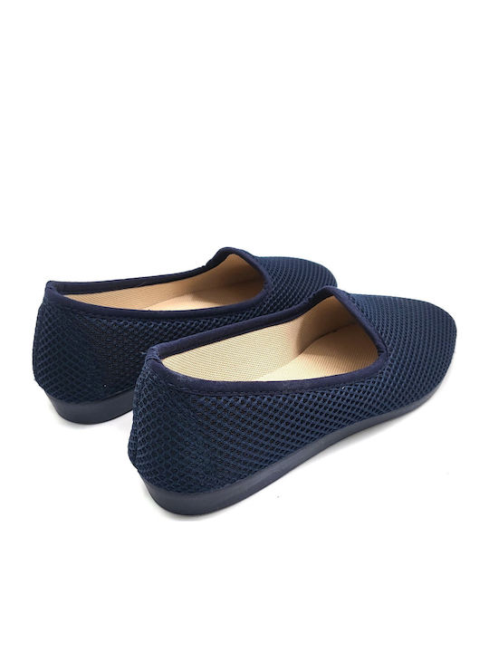 Closed-Toe Women's Blue Slippers