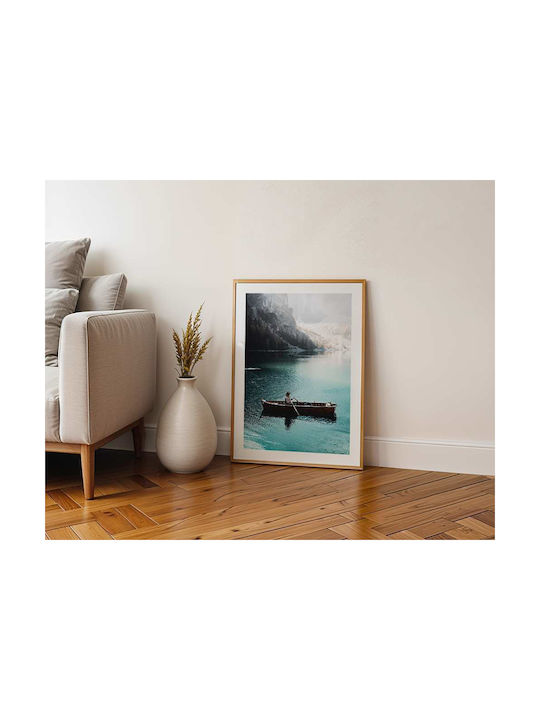 Poster Boat On River Pst25110 40cm X 50cm