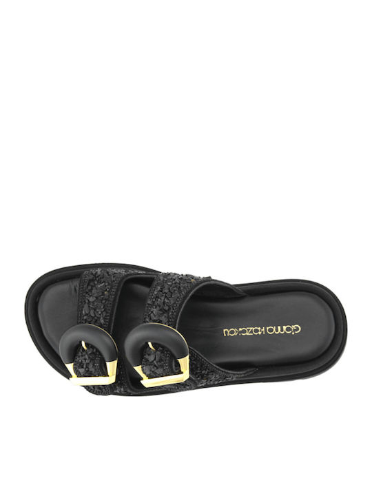 Nosly Leather Women's Flat Sandals Black