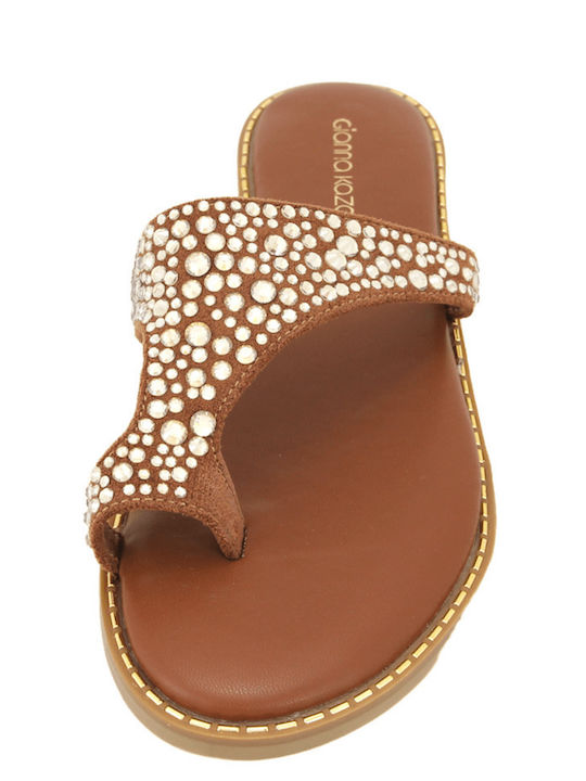 Nikie Flache Sandalen Für Damen Tabac Braun