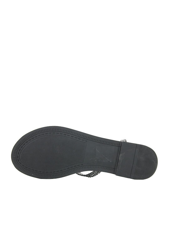 Nizhel Leather Women's Flat Sandals Black