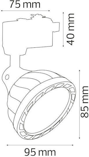 Horoz Electric LED Natural White Spot In Black Colour