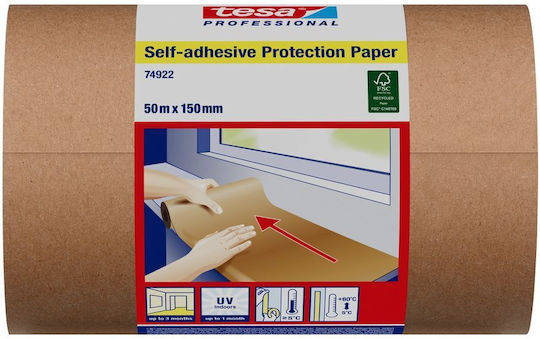 Tesa Bandă Adezivă de Reparații Maro 50m x 150mm