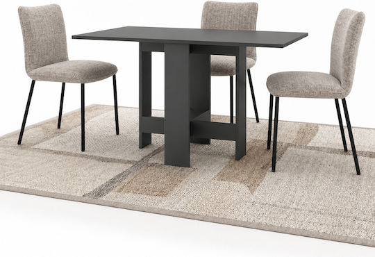 Artemio Extending Wooden Table Charcoal 30(+30) x 76 x 73.5 cm