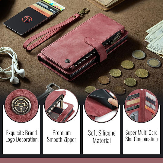 Caseme Wallet Δερμάτινο / Δερματίνης Κόκκινο (Galaxy S26Realme C30)