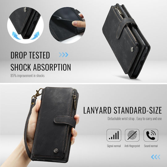 Caseme Wallet Leather / Synthetic Leather Black (Galaxy S26 Realme C30)