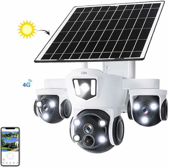 ML511501 IP Cameră de Supraveghere Triplu Wi-Fi/4G 12MP Impermeabilă cu Baterie cu Comunicare Bidirecțională