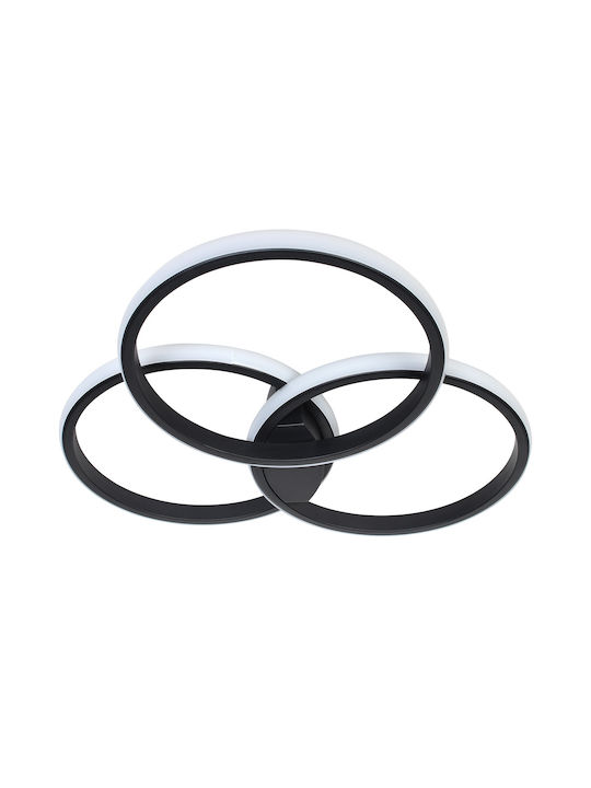 Keskor Deckenleuchte Montieren 44cm Schwarz mit Integrierte LED und Fernbedienung