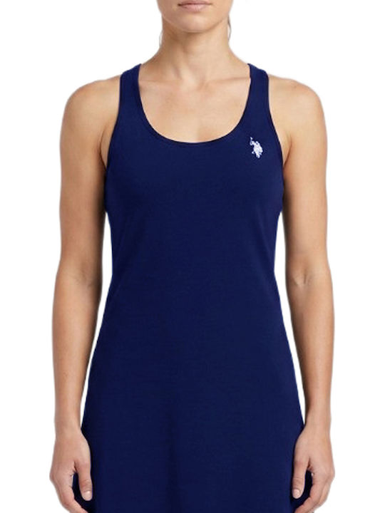 Summer Mini Athletic Sleeveless Dress 177 Blue