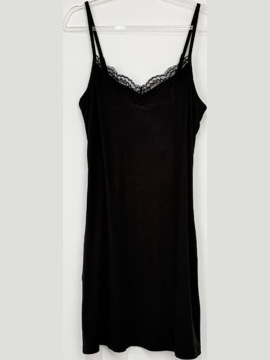 Fuanna Sommerliches Damen-Schlafanzug-Set Schwarz