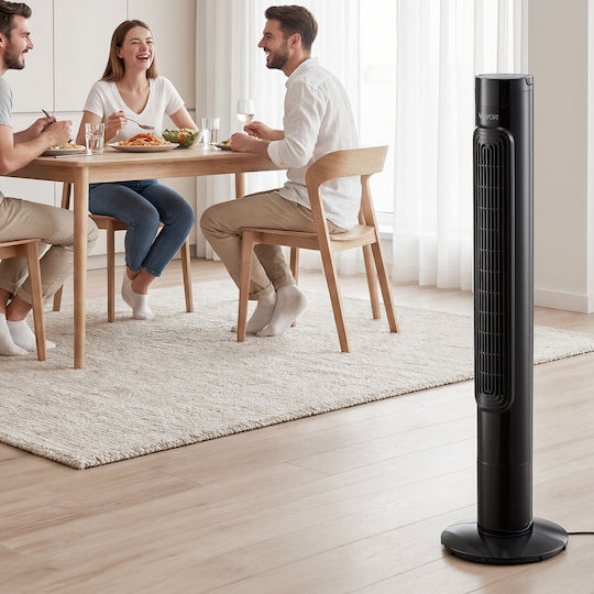 Vevor Ventilator Tip Turn 50W Cu Telecomandă Negru