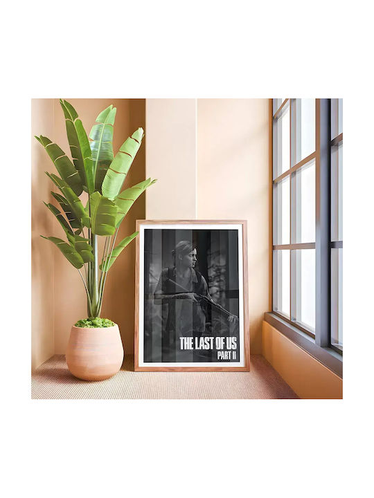 Gaming Poster Last Us Part Ii Ellie Gm2340 40cm X 50cm Brown Wooden Frame