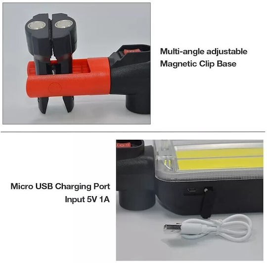 Work & Site Light Extension Cord Rechargeable LED with Brightness up to 700 Lumen Flashlight