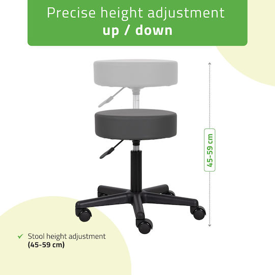 Habys Medical Stool with Backrest Gray HABK521TIMO