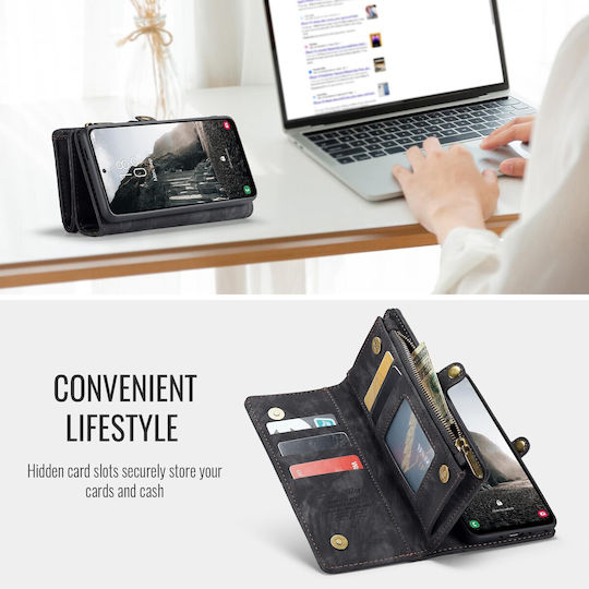 Caseme Wallet Silikon / Synthetisches Leder Schwarz (Galaxy A56)