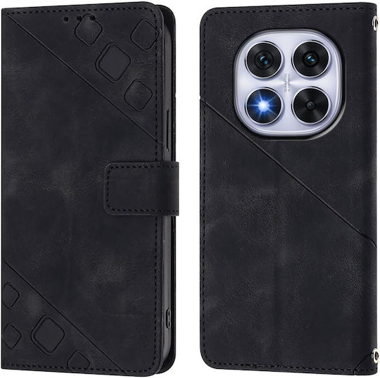 Book Gehärtetes Glas Schwarz Redmi Note 14 Pro 5G Poco X7Realme 14 Pro