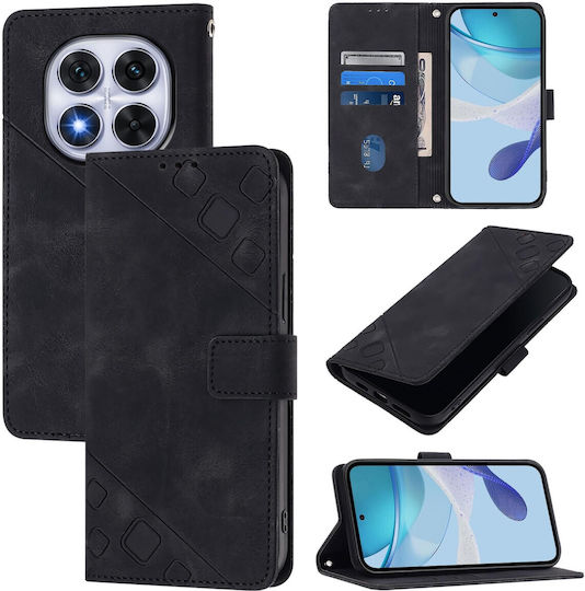 Book Gehärtetes Glas Schwarz Redmi Note 14 Pro 5G Poco X7Realme 14 Pro