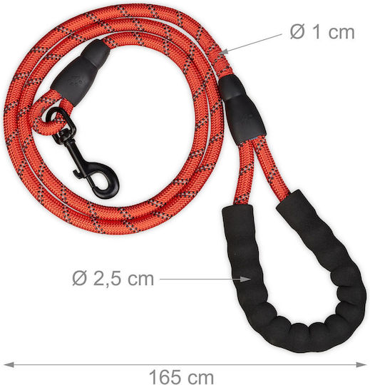 Relaxdays Lesură/Odihnă Pentru Câine Curea Roșie 1.5m