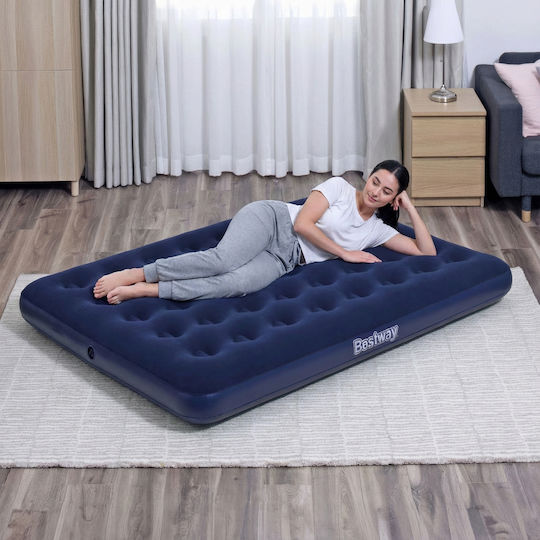 Aufblasbare Camping-Luftmatratze Doppel 191x137x22cm Blau