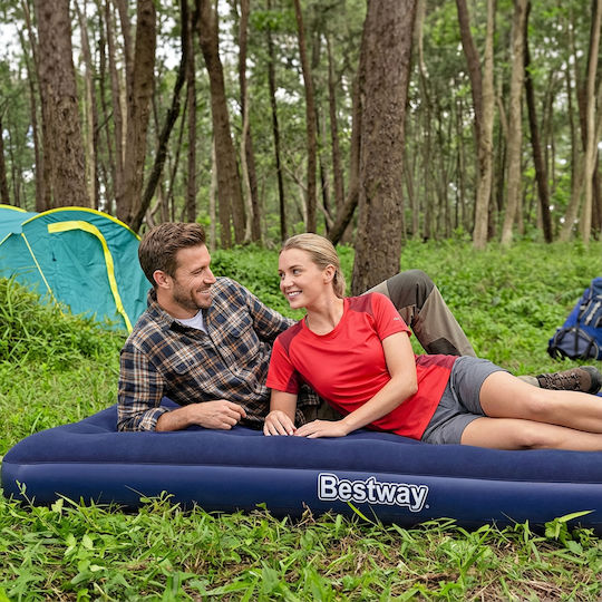 Aufblasbare Camping-Luftmatratze Doppel 191x137x22cm Blau