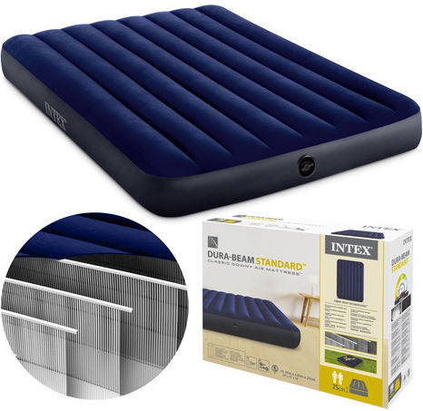 Saltea Gonflabilă de Dormit King Size 137x191x25cm Albastră